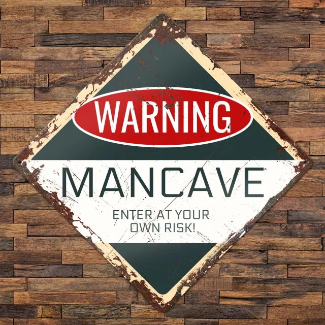 Gozi Warning metalen bord 30x30cm ruit stoer