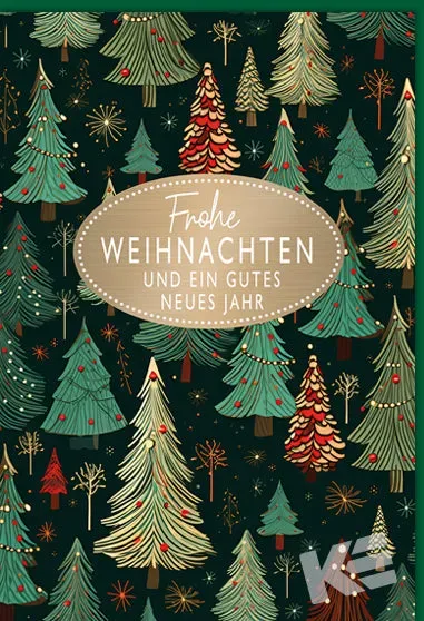 Kurt Eulzer 23-1520 geldkaart kerst bomen wit