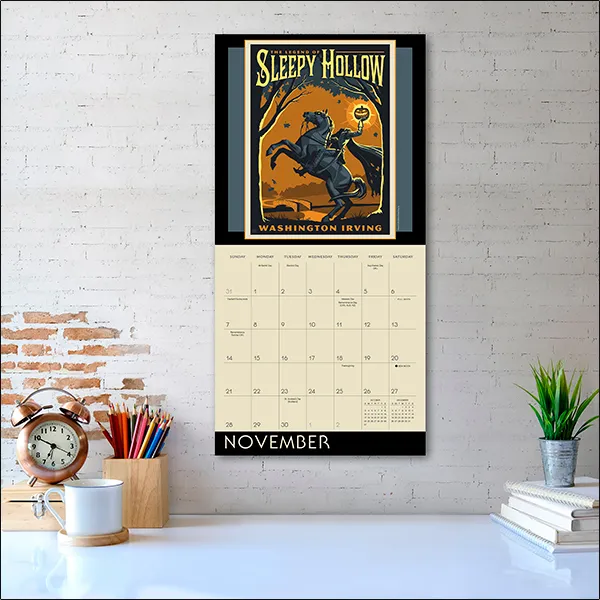 Sellers Publishing Classic Illustrated Tales Mysteries Monsters wandkalender 2027