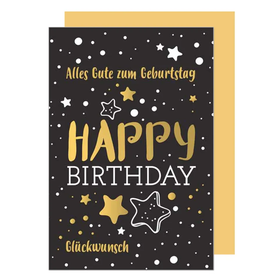Edition Seidel Premium verjaardagskaart goud G2335 met envelop
