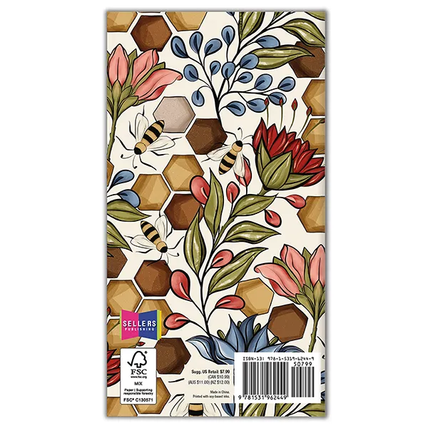 Sellers Publishing Floral Bee 2027 zakagenda pocket 29 maanden