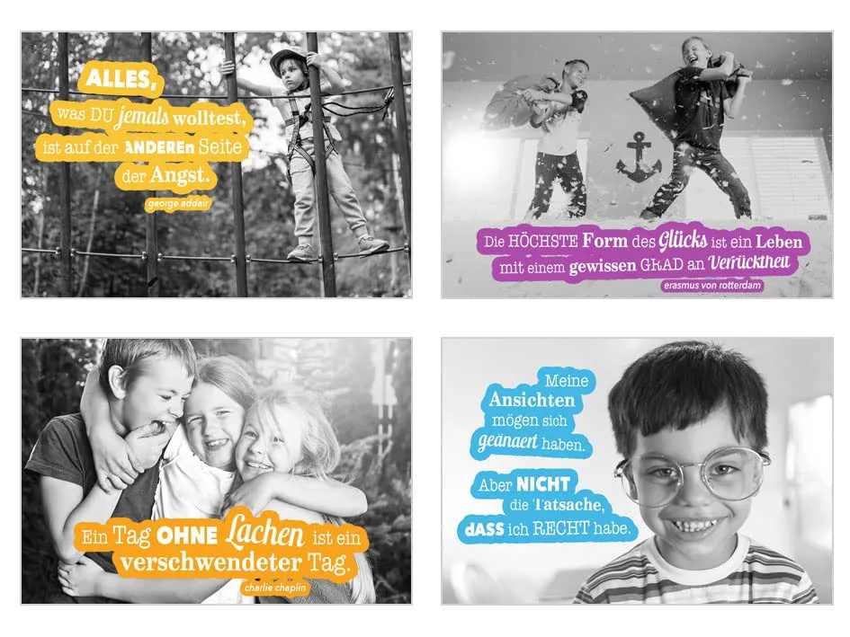 Edition Seidel spreuken postkaarten 23005 set 25 stuks kinderen