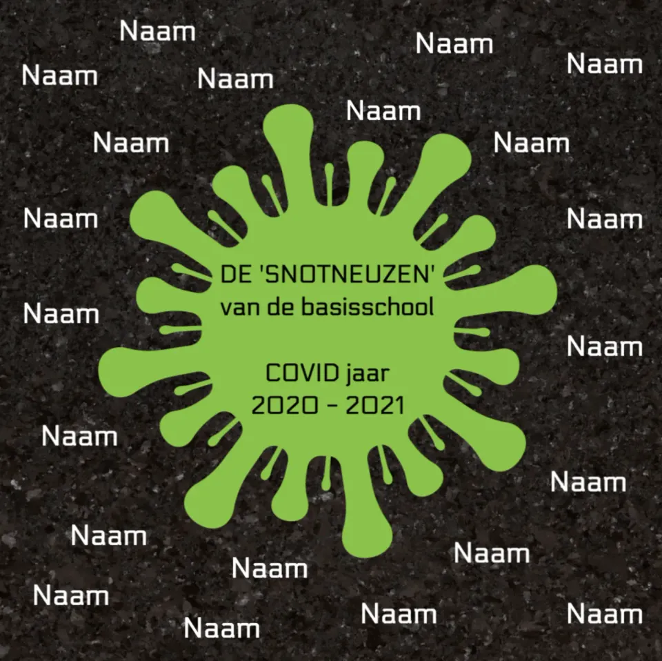 Gozi Groep 8 Snotneuzen stoeptegel afscheid
