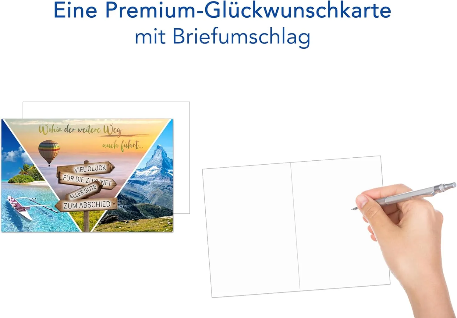 Edition Seidel AS131 SW024 afscheidskaart reizen met envelop